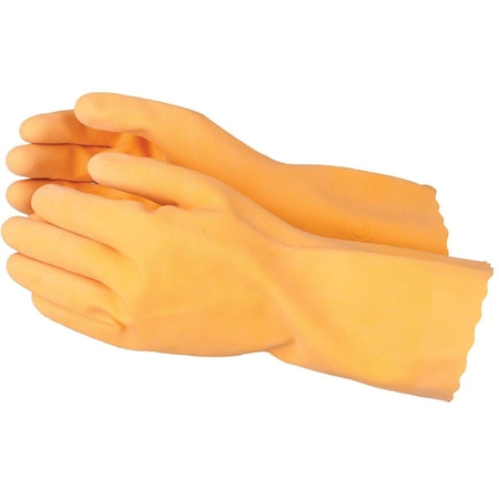 Showa Chemical Resistant Gloves, Latex, 12 in L, Orange, 12 PK 700L-09